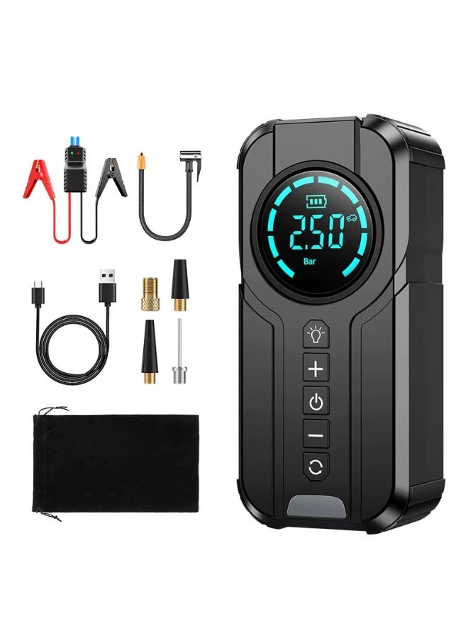 Car Battery Jump Starter and Tire Air Compressor Inflator 1000A Current 150PSI Battery Booster for Cars and Power Bank And Emergency LED - Image 1