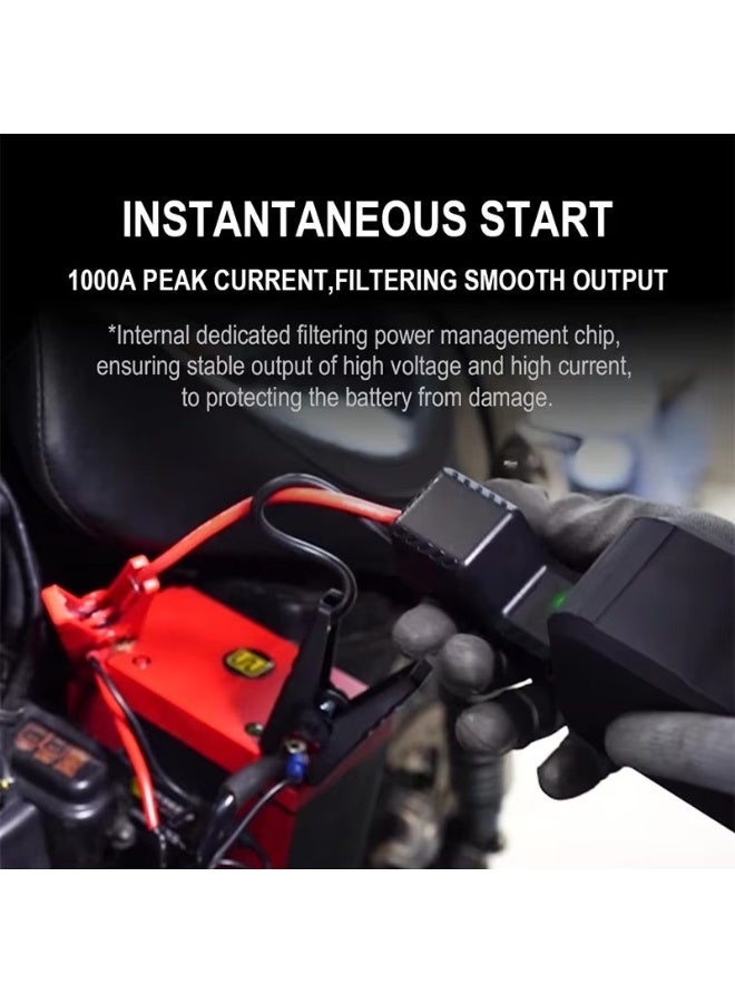 Car Battery Jump Starter and Tire Air Compressor Inflator 1000A Current 150PSI Battery Booster for Cars and Power Bank And Emergency LED - Image 2