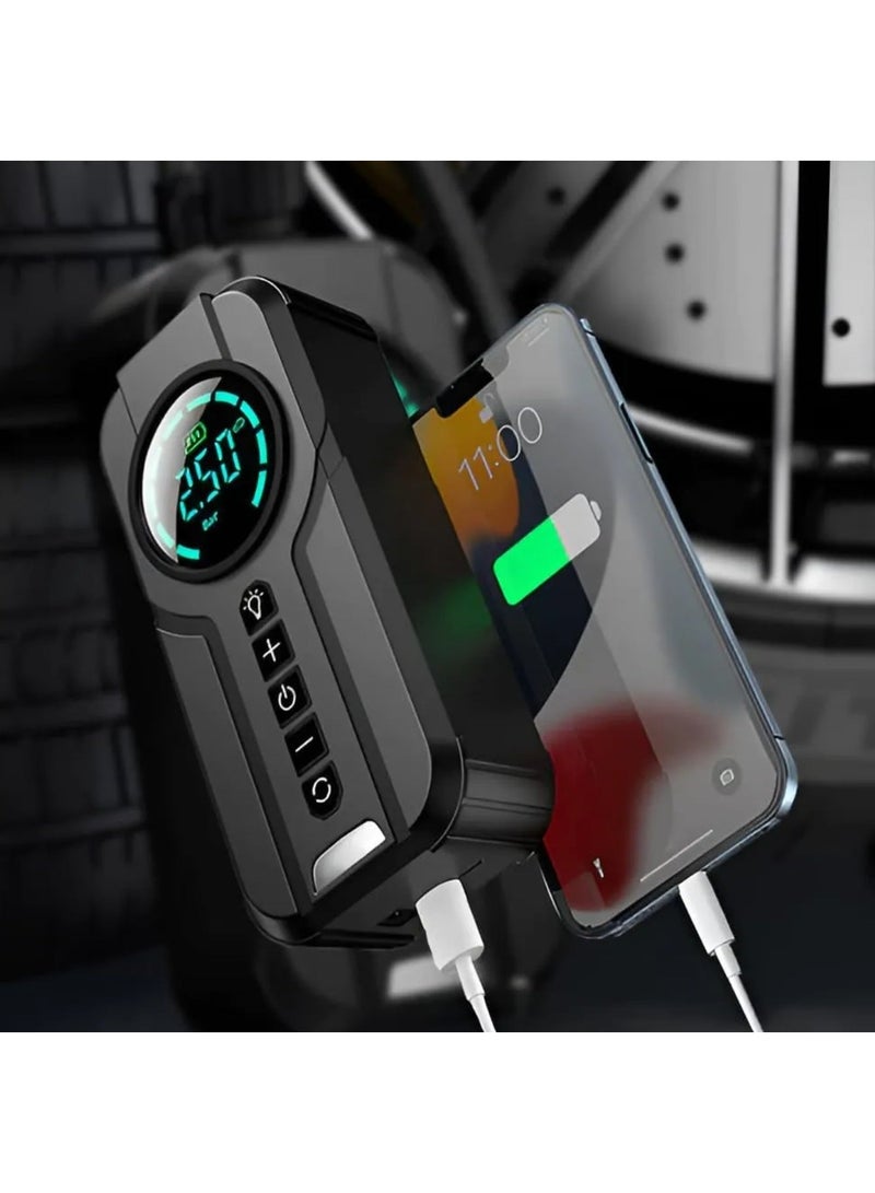 Car Battery Jump Starter and Tire Air Compressor Inflator 1000A Current 150PSI Battery Booster for Cars and Power Bank And Emergency LED - Image 4