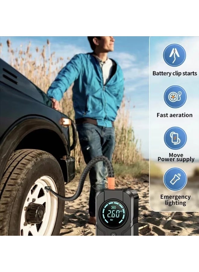 Car Battery Jump Starter and Tire Air Compressor Inflator 1000A Current 150PSI Battery Booster for Cars and Power Bank And Emergency LED - Image 3