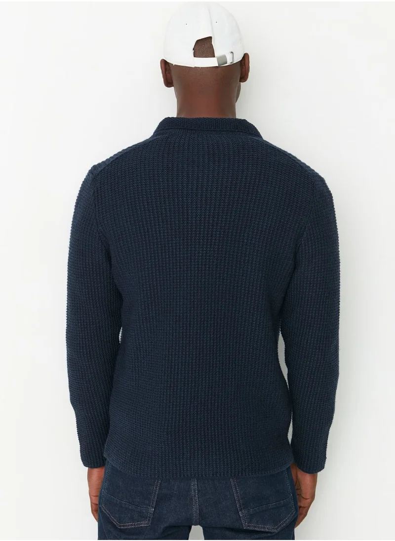trendyol Knitted Jacket Collar Cardigan