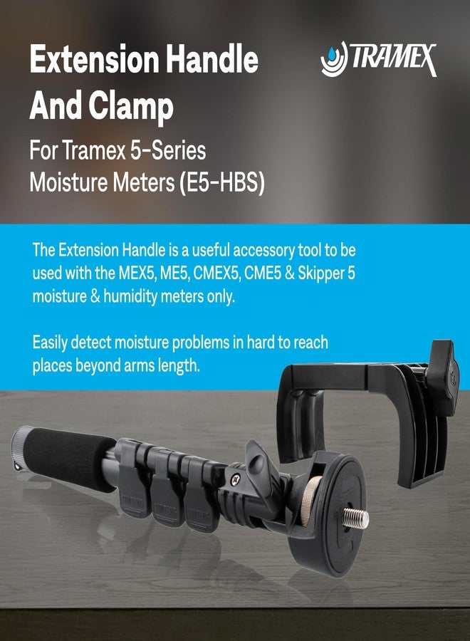 Tramex Extension Handle & Clamp for the 5-Series Moisture Encounters | Use with Our MEX5, ME5, CMEX5, CME5 & Skipper 5 Wood, Drywall, Concrete & Marine Meters Only | Adjustable Tool for Measurement - Image 2