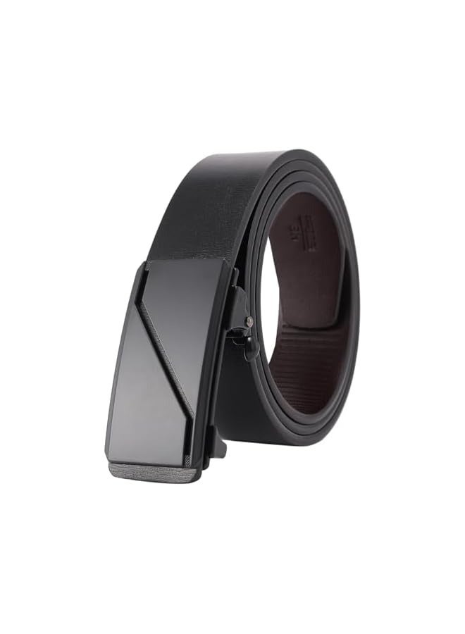 بروماس حزام سقاطة جلدي للرجال، أحزمة بإبزيم نقرة قابلة للتعديل تلقائيًا، لفستان كاجوال يناسب المقاس - Image 1