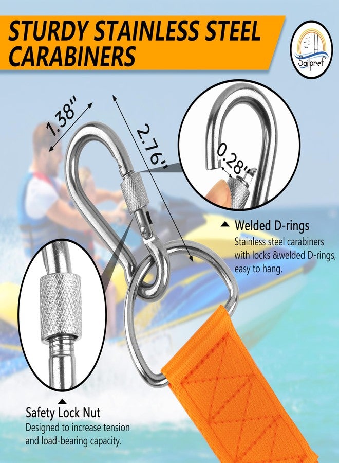 sailpref Boat Rope Ladder, 4 Step Boat Ladder, Heavy Duty 880lbs Strength with Carbon Fiber Reinforced Steps, Foldable Assist Boarding Rope Ladder for Inflatable Boat, Pontoon Boat, Sailboat, Kayak, Motorboat - Image 3