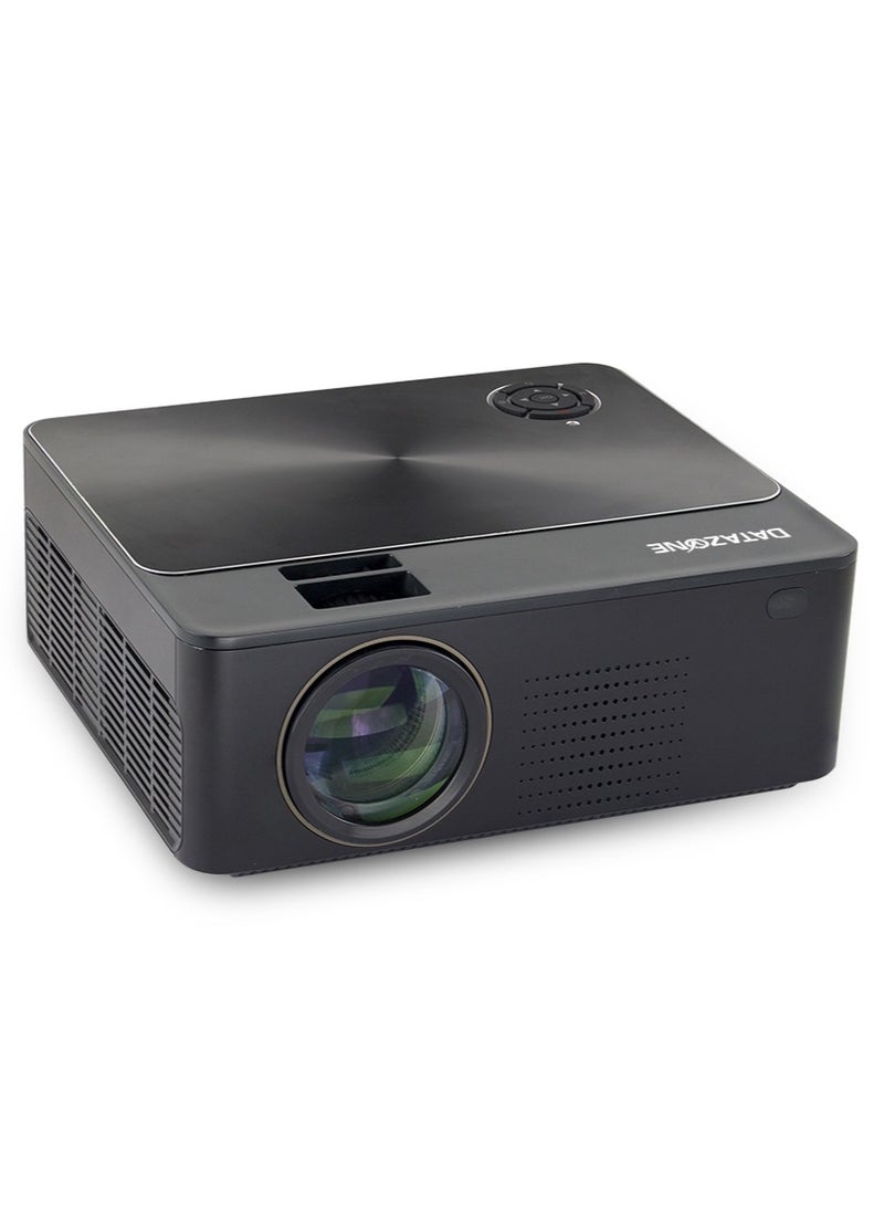 Datazone 1080P Smart Projector with Dual HDMI and Built-In Speaker – Ideal for Home, Gaming, and Presentations - Image 1