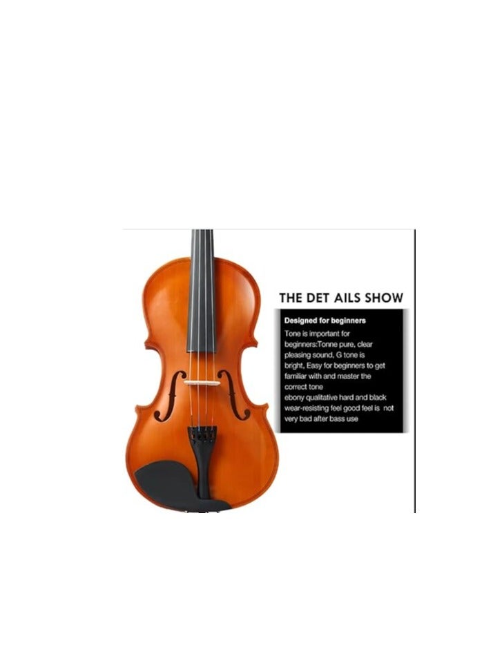 Megarya كمان ميغاريا الهندي المصنوع من خشب القيقب اليدوي بحجم كامل مع قوس، راتنج، حقيبة حمل صلبة، أداة للمبتدئين، البالغين، الأولاد، الفتيات، الأطفال، مع حقيبة صلبة وقوس وراتنج. - Image 2