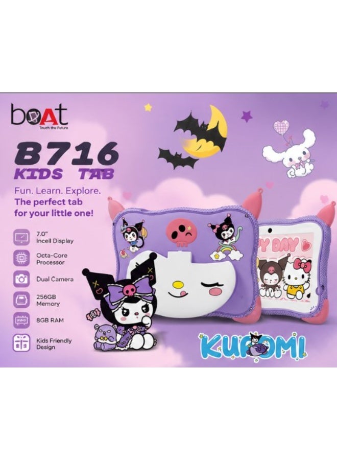 boat B716 Kids Tablet Android 13.0 7.0 Inch Display Octa Core  5000mAh Battery WiFi Dual Camera Purple - Image 3