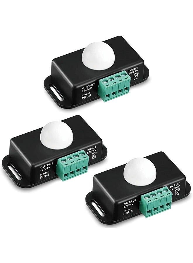 Generic 3 Packs 12 V 24 V PIR Sensor Adjustable LED c Black Infrared ...