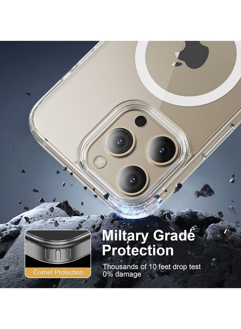 ACLIX Package 3 in 1 For iPhone 12 Pro Max, Clear Case with Screen Protector & Lens Protector, Compatible with Magsafe, High-Grade Protection & Anti-Yellowing, Magnetic Case for iPhone 12 Pro Max, Transparent - Image 2