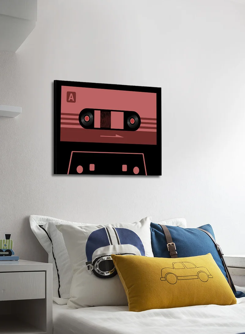 LOWHA Canvas Wall Art Stretched Over Wooden Frame with Cassette Tape Classic Design