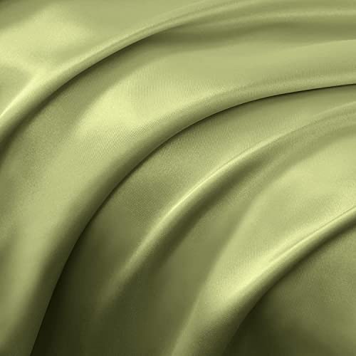 GO WELL Ruffle Satin Pillowcase for Hair and Skin, Standard Size Satin Pillow Covers Silky Pillow Cases Set of 2, Satin Ruffled Pillowcase with Envelope Closure,(Pista Green) 1000TC - Image 5