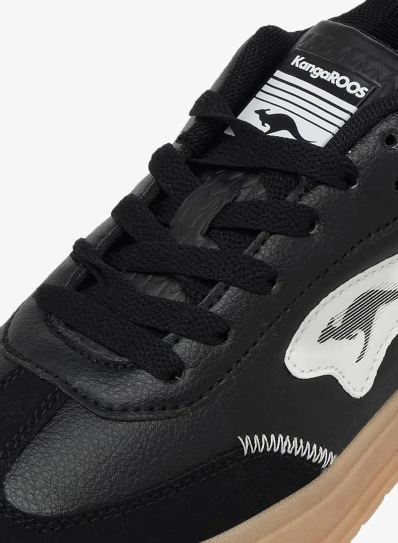 kangaROOS BLACK Women's Logo Detail Sneakers With Lace-Up Closure for Women | Best Price UAE