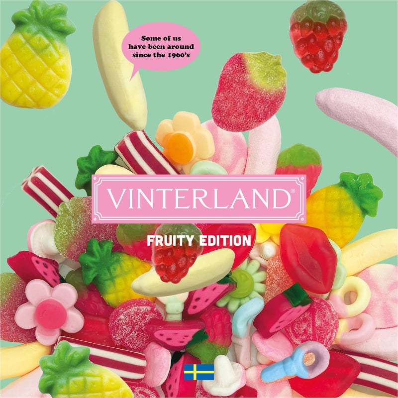فينترلاند - مزيج حلوى سويدية فواكه (1.2 رطل) - مزيج حلوى سويدية متنوعة - عرق السوس الأحمر - الموز الأصفر - الفطر الوردي - الزهور السعيدة - التوت العصير - أقلام السيرك، والمزيد - إصدار الفواكه - Image 3
