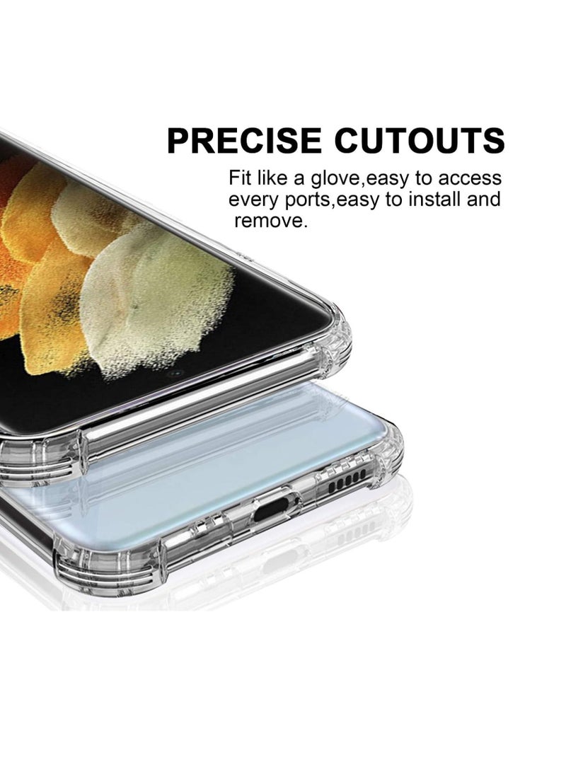 DUSALA Samsung Galaxy S21 Ultra Case, Impact-Resistant, Soft Silicone Protective Case, Shockproof, Lens Protection, Samsung S21 Ultra Clear Case - Image 4