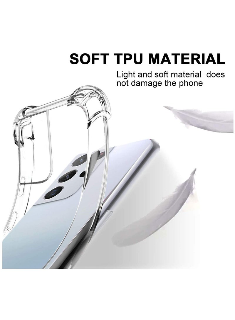 DUSALA Samsung Galaxy S21 Ultra Case, Impact-Resistant, Soft Silicone Protective Case, Shockproof, Lens Protection, Samsung S21 Ultra Clear Case - Image 2