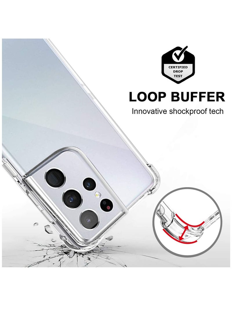 DUSALA Samsung Galaxy S21 Ultra Case, Impact-Resistant, Soft Silicone Protective Case, Shockproof, Lens Protection, Samsung S21 Ultra Clear Case - Image 5