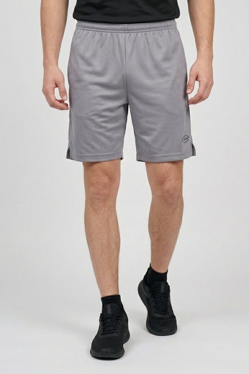 LOTTO Men Sportswear Fit Brand Logo Training Shorts, Grey - Image 1