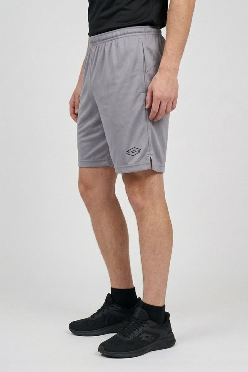 LOTTO Men Sportswear Fit Brand Logo Training Shorts, Grey - Image 5