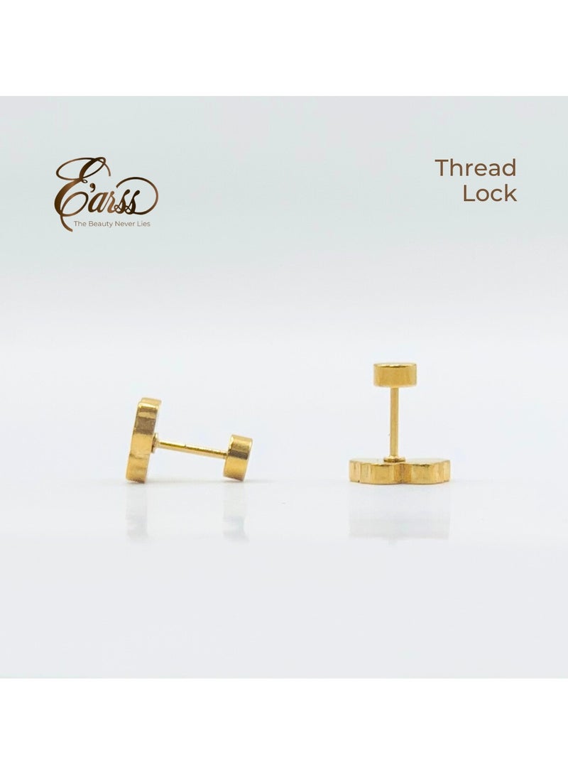 ايرس أقراط على شكل فراشة مطلية بالمينا متعددة الألوان للأطفال، مطلية بالذهب - Image 4