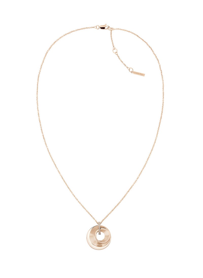 CALVIN KLEIN Womens Playful Circular Shimmer Necklace - 35000159 