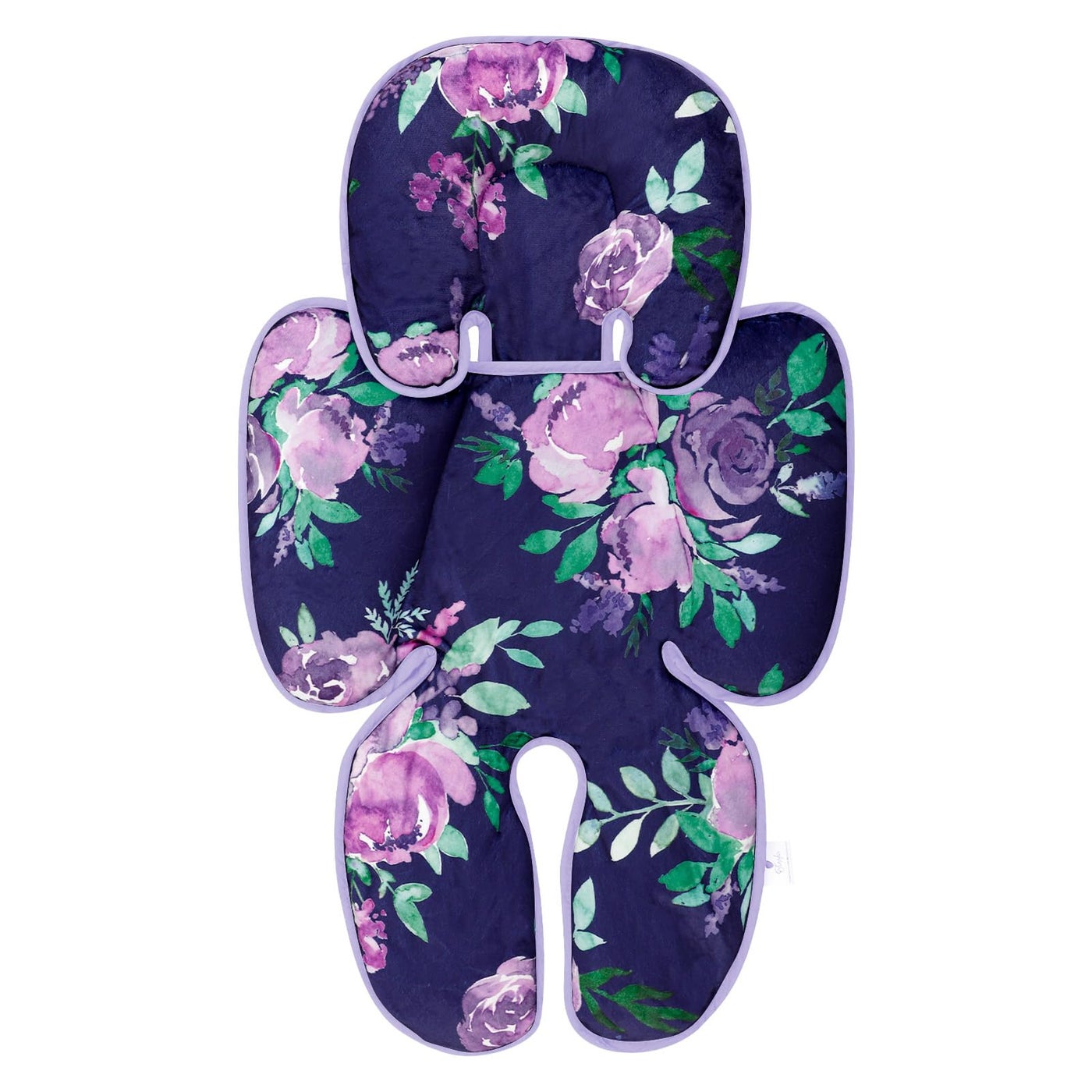 TANOFAR Carseat Head Support for Newborn Soft Infant Car Seat Head Neck Body Support Baby Car Seat Cushion Perfect for Car Seat Stroller Bouncer 2in1 Reversible Purple Floral