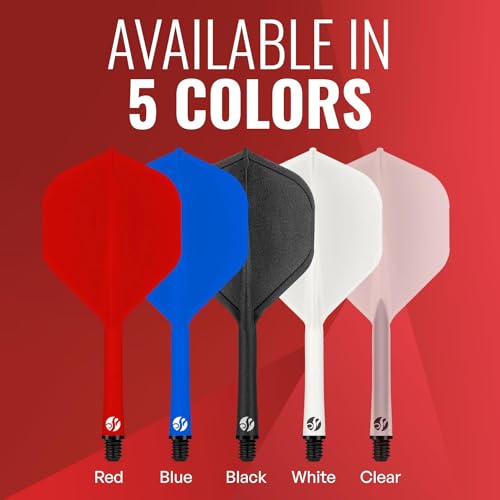 Shot! Darts Flight Deck One Piece Dart Flight and Shaft System, Reduced Deflections, Standard Shaped Flight (350 Micron), Available in Set of 3, Inbetween Length in Clear Color - Image 4