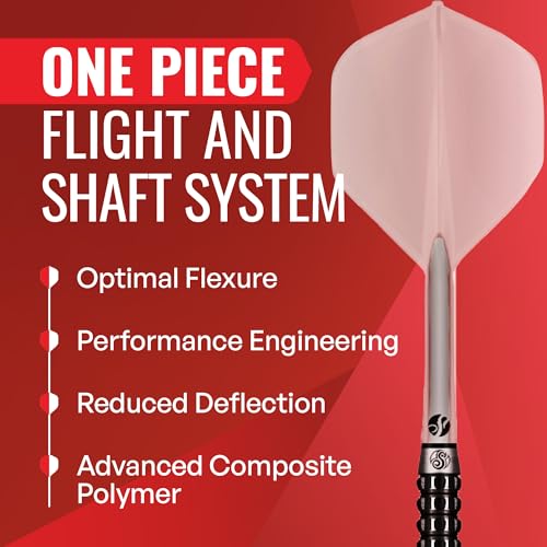Shot! Darts Flight Deck One Piece Dart Flight and Shaft System, Reduced Deflections, Standard Shaped Flight (350 Micron), Available in Set of 3, Inbetween Length in Clear Color - Image 2