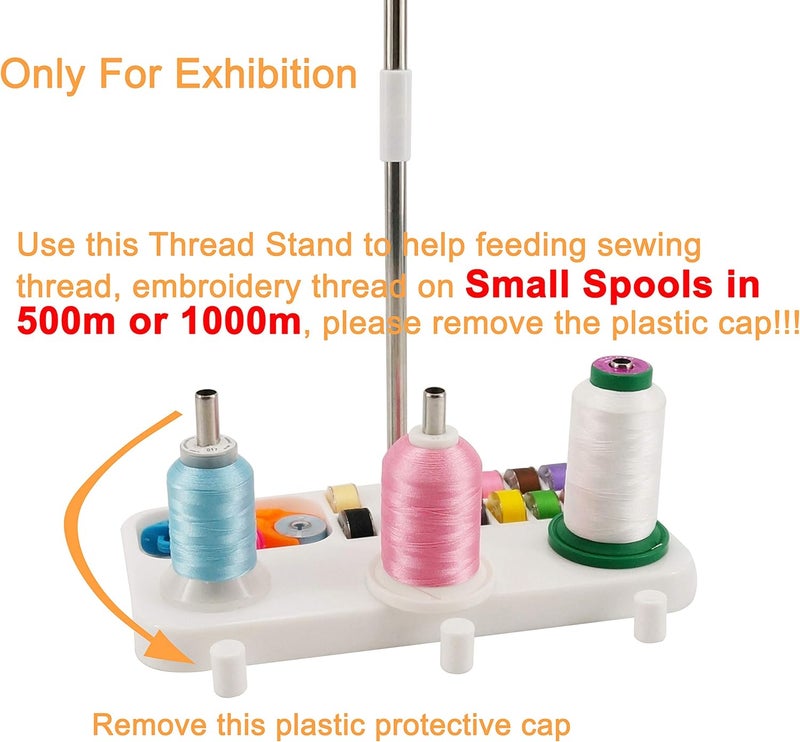 New brothread (Threadstand White) - New brothreads Thread Stand-3 Spools Holder for Embroidery,Sewing,Quilting and Serger Machines - Three Colours for Choices - White - Image 3