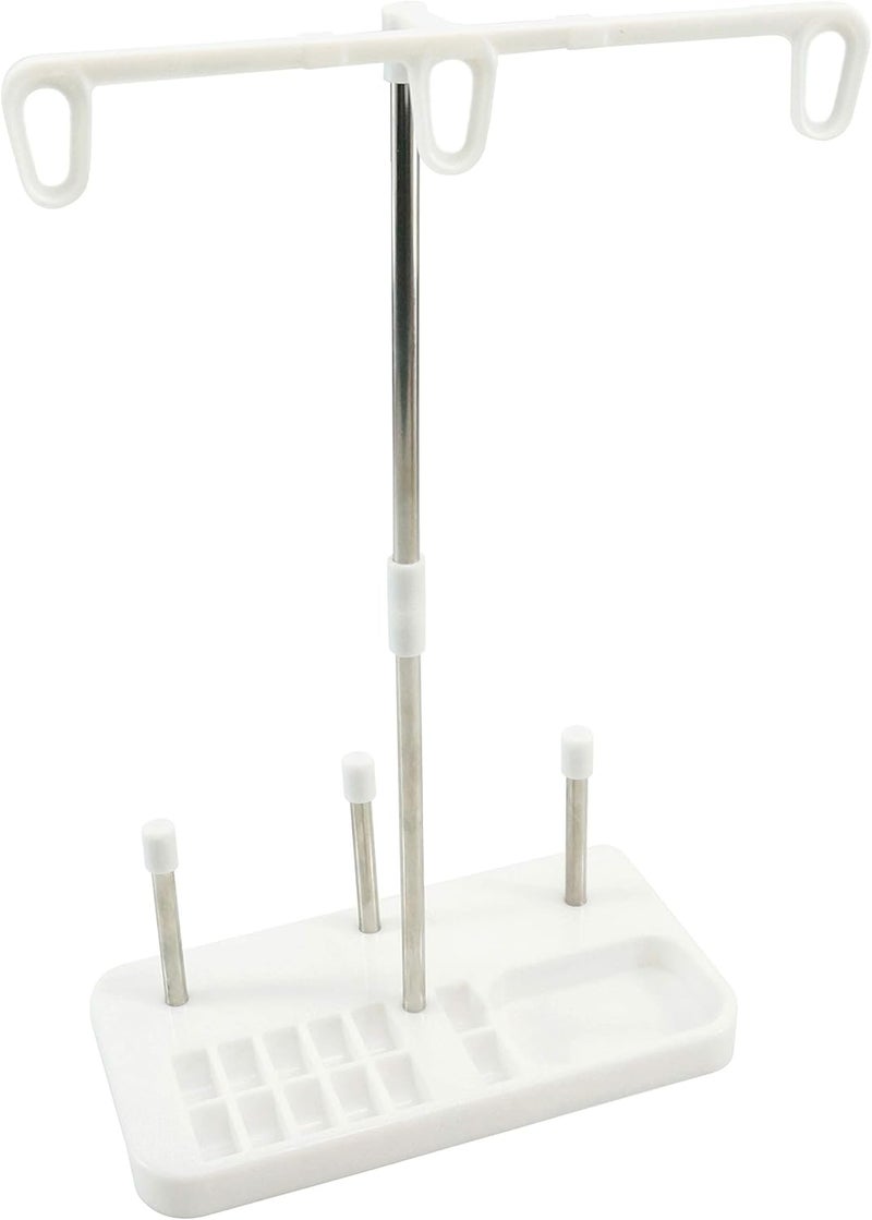 New brothread (Threadstand White) - New brothreads Thread Stand-3 Spools Holder for Embroidery,Sewing,Quilting and Serger Machines - Three Colours for Choices - White - Image 1