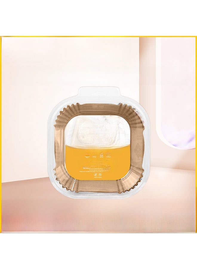 Air Fryer Special Paper Holder 38g Base Paper Round Baking Oil-absorbing Paper Food Grade Leak-proof Non-stick Food Pad Paper-Color:OPP Packaging-Specifications:Square 16cm * 4.5 White ] - Image 2