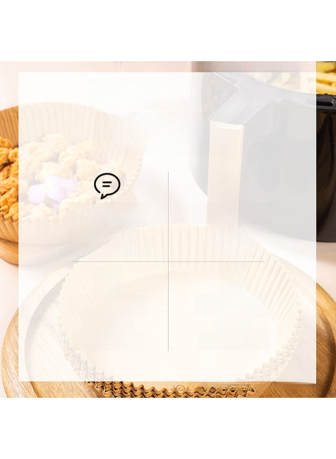Air Fryer Special Paper Holder 38g Base Paper Round Baking Oil-absorbing Paper Food Grade Leak-proof Non-stick Food Pad Paper-Color:OPP Packaging-Specifications:Square 16cm * 4.5 White ] - Image 4
