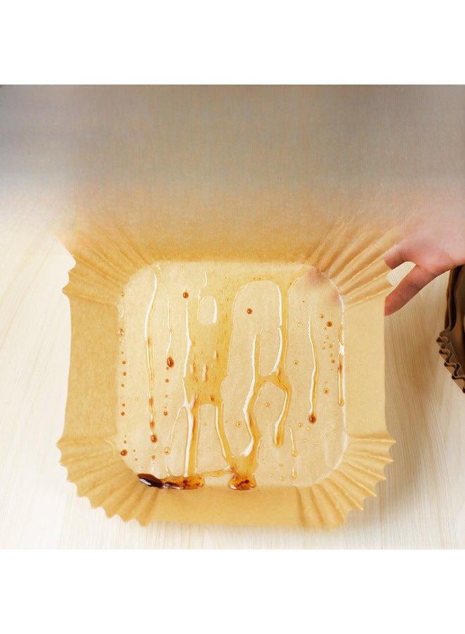 Air Fryer Special Paper Holder 38g Base Paper Round Baking Oil-absorbing Paper Food Grade Leak-proof Non-stick Food Pad Paper-Color:OPP Packaging-Specifications:Square 16cm * 4.5 White ] - Image 3