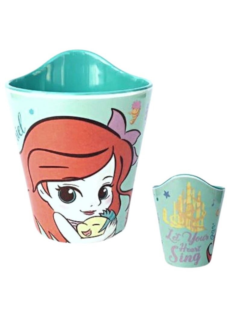 Disney Melamine Anti Shock Drop Proof Dining Bowl and Cup Set for Kids and Toddlers  perfect for cereal, snacks, juice, or milk.(Ariel) - Image 3