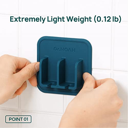 Dr.NOAH Silicone Wall Mount Toothbrush Holder | Sand Beige | Strong Suction | Easy to Remove & Reuse | Dishwasher & Microwave Safe | Bathroom Toothbrush Holder (Sand Beige) - Image 2