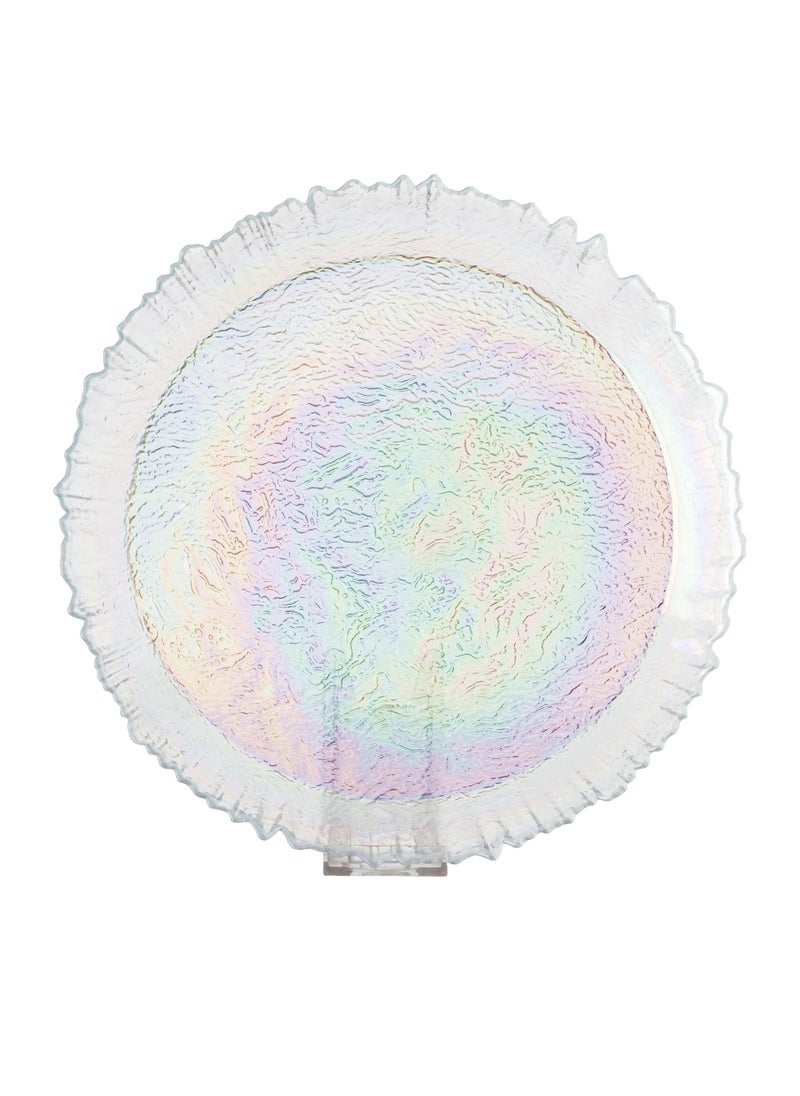 byblos - Glass Serving Dish For Sweets Chocolate And Fruits Multi-Use Size 35 Cm Depth 5 Cm - Image 1