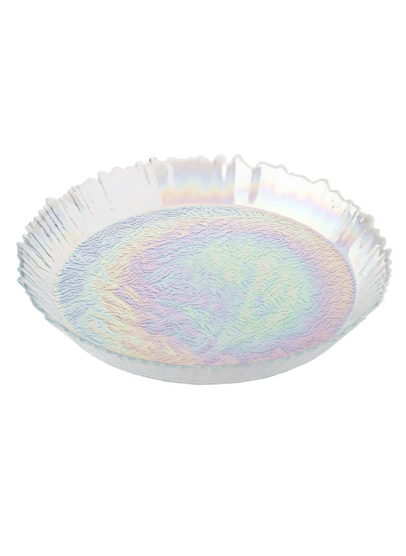 byblos - Glass Serving Dish For Sweets Chocolate And Fruits Multi-Use Size 35 Cm Depth 5 Cm - Image 1