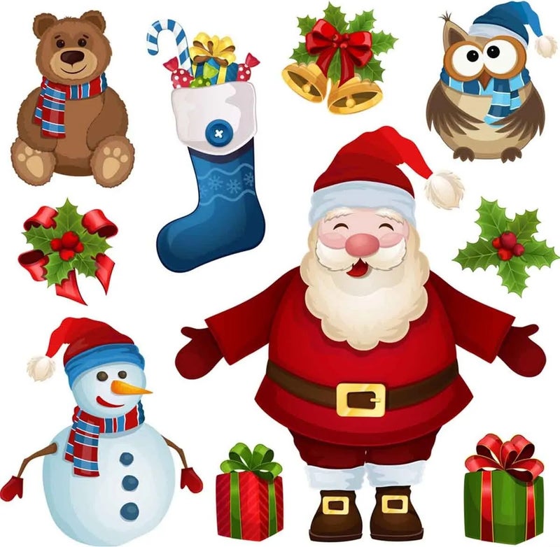 Kt Grup New Year Merry Christmas Special Cut Glass Wall Door Sticker Sets - Christmas Set - Image 4
