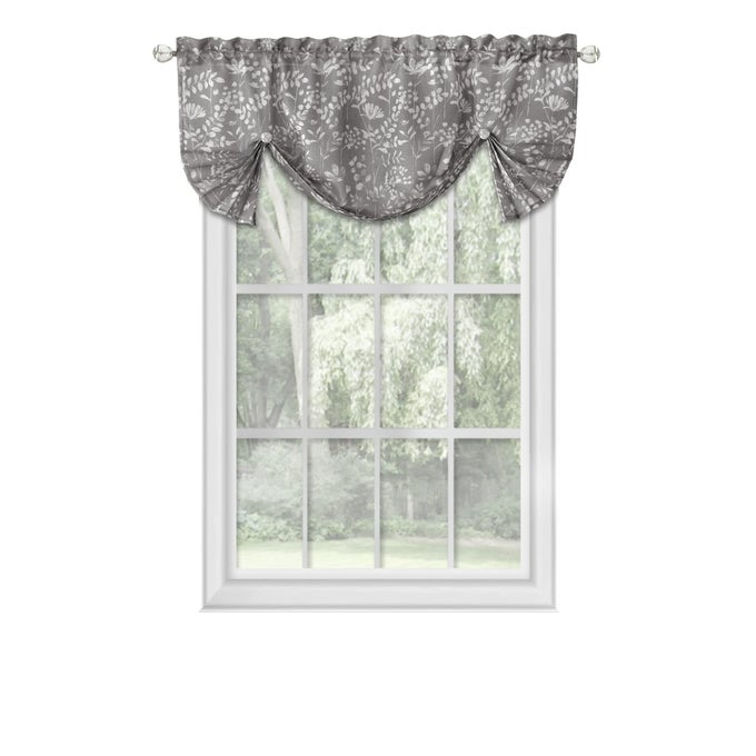 CHARLOTTE PLEATED ROMAN VALANCE GREY