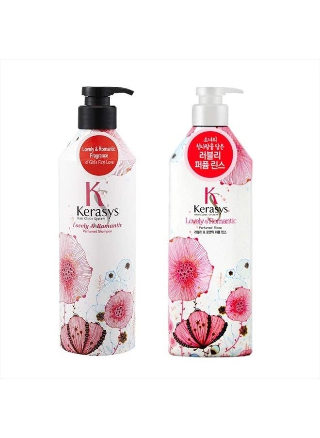 Kerasys Lovely and Romantic Perfumed Shampoo and Rinse, 600ml  - Image 1