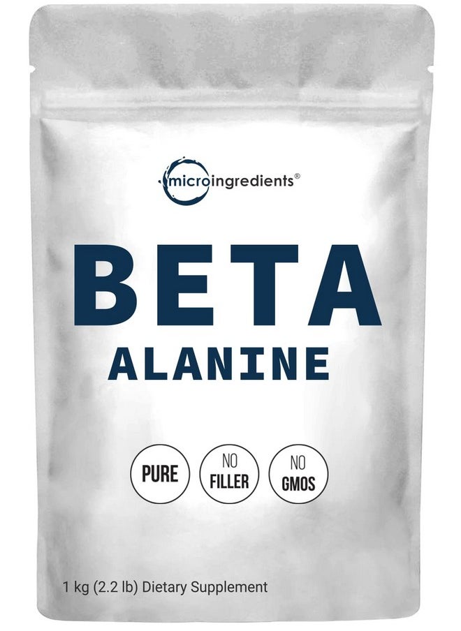 Micro Ingredients - Beta Alanine Powder Pure Beta Alanine Supplement 2.2 Pounds (500 Days Supply) Filler Free Amino Energy Pre Workout Unflavored Non Gmo And Vegan Friendly - Image 1