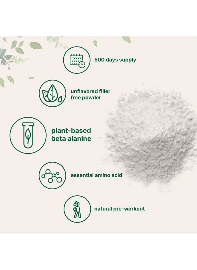 Micro Ingredients - Beta Alanine Powder Pure Beta Alanine Supplement 2.2 Pounds (500 Days Supply) Filler Free Amino Energy Pre Workout Unflavored Non Gmo And Vegan Friendly - Image 1