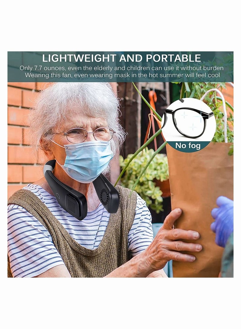 سيوسي مروحة عنق ، مكيف هواء للرقبة من SYOSI ، مروحة رقبة بدون شفرات ، بزاوية 360 درجة ، 3 سرعات منخفضة الضوضاء وخفيفة الوزن ، مروحة عنق يمكن ارتداؤها في الأماكن المغلقة والهواء الطلق ، وقت استخدام طويل - Image 5