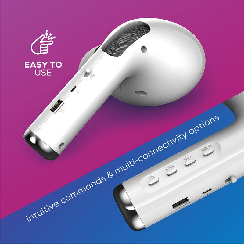 Coby True Wireless Speaker, 3W HQ Sound, 49-FT Range, Portable Earbud Shape, Built-in FM Radio, Aux, USB, TF, Mic | Rechargeable (416) - Image 5