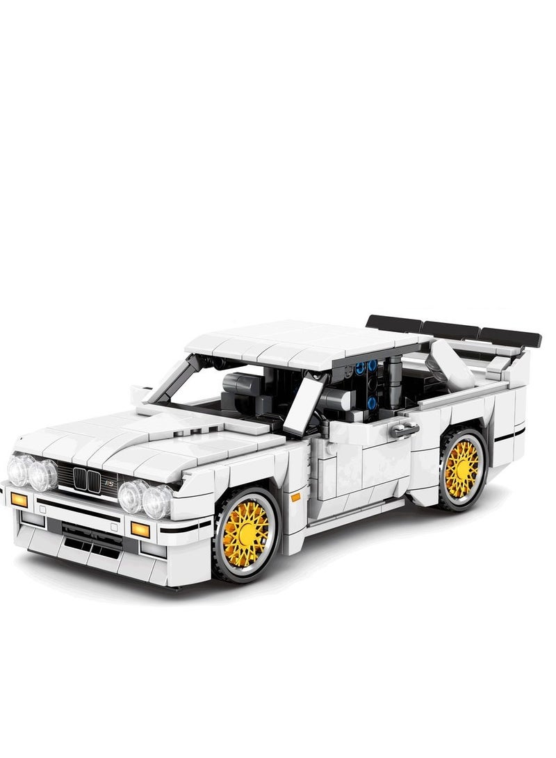 Sembo 8305 - Sport E30 car building blocks - 678 pcs - White