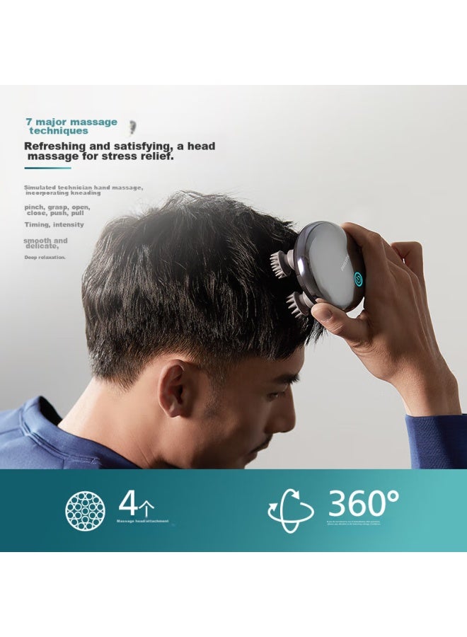Philips Philips Smart Scalp Massage Comb, Hair Care And Scalp Nourishing Head Massager, Waterproof Shower Massage Claw, Birthday And Holiday Gift For Elders, Boyfriends, Girlfriends, 3101h Gray  - Image 3