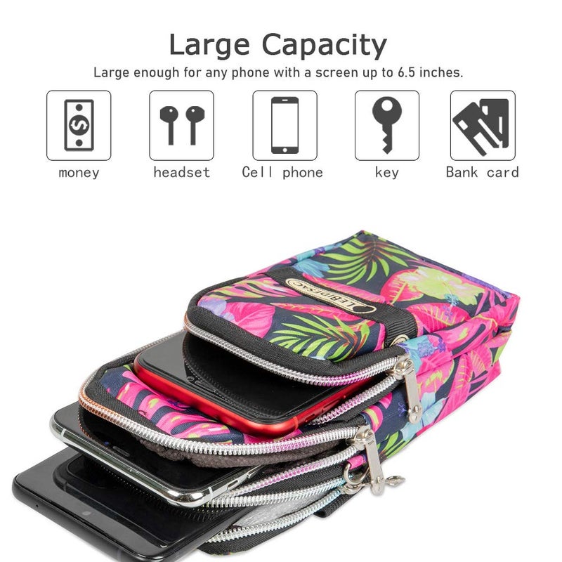 WATACHE Sports Armband Outdoor Sweat-Proof Running Armbag Cross-Body Shoulder Casual Wallet Purse Gym Fitness Cell Phone Bag Key Holder for iPhone 13 Pro/ 12 Pro/Xs Max/Xr,Galaxy S10 Plus, P30 Pro (#22) - Image 2