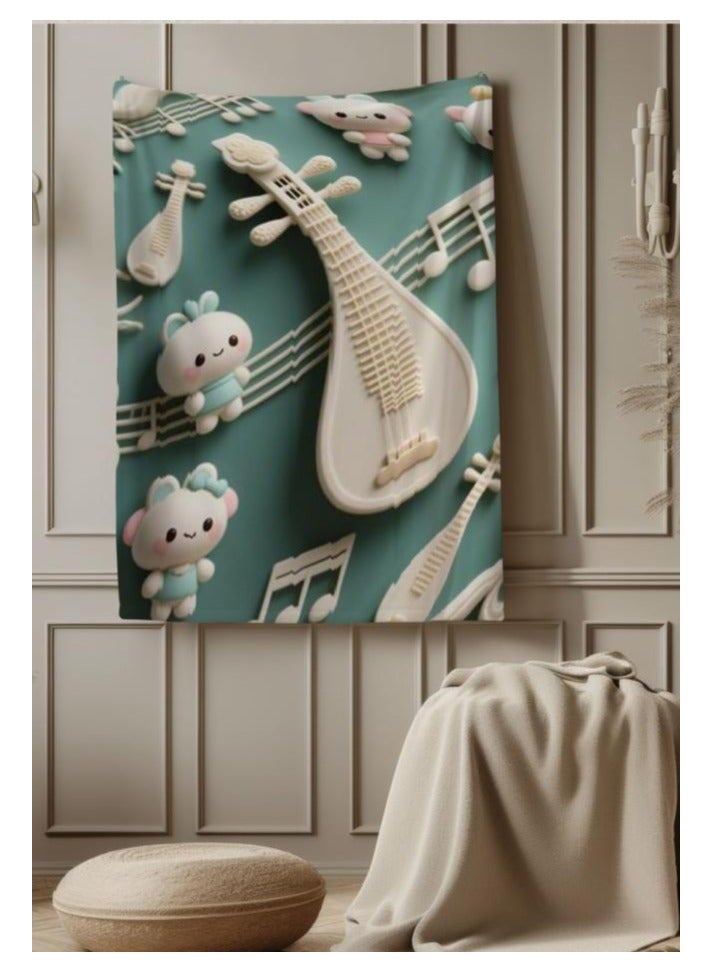 عام بطانية رقيقة من الفانيلا (دافئة ومريحة، ومناسبة للنوم واستخدام الألعاب وإزالة الغبار ومقاومة للرمل) 150 سم * 200 سم - 847 - Image 1