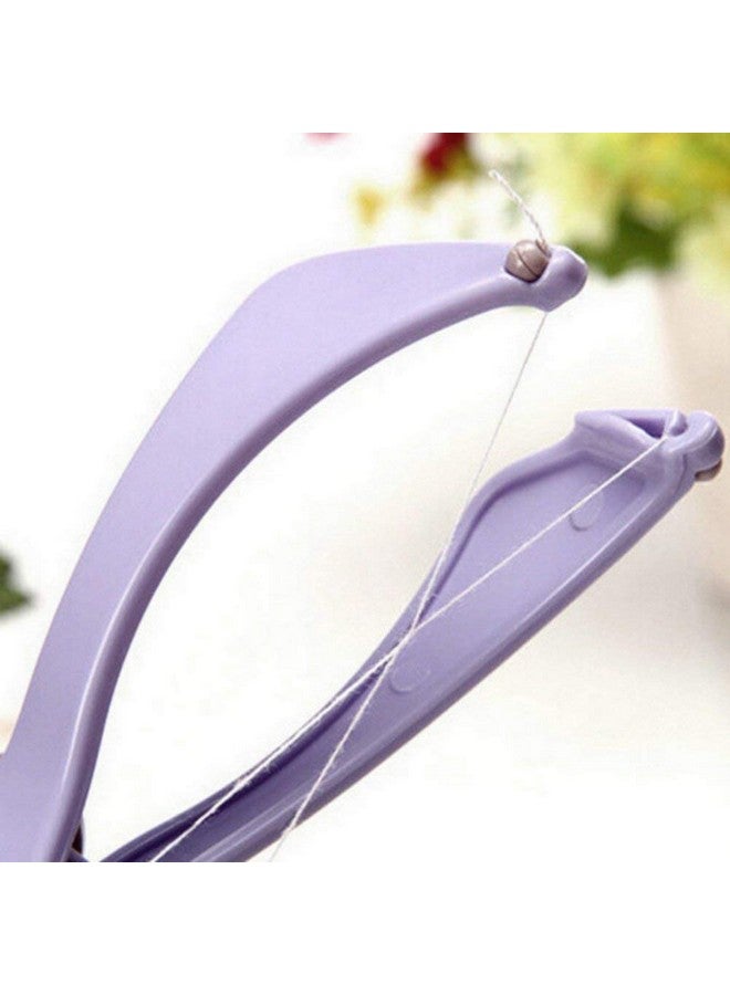 JAPTI Manual face and Body Hair Threading and Removal System,Upper Lip Hair Remover Threading Tweezers for Women Girls at Home Parlour(Purple/Plastic) - Image 5