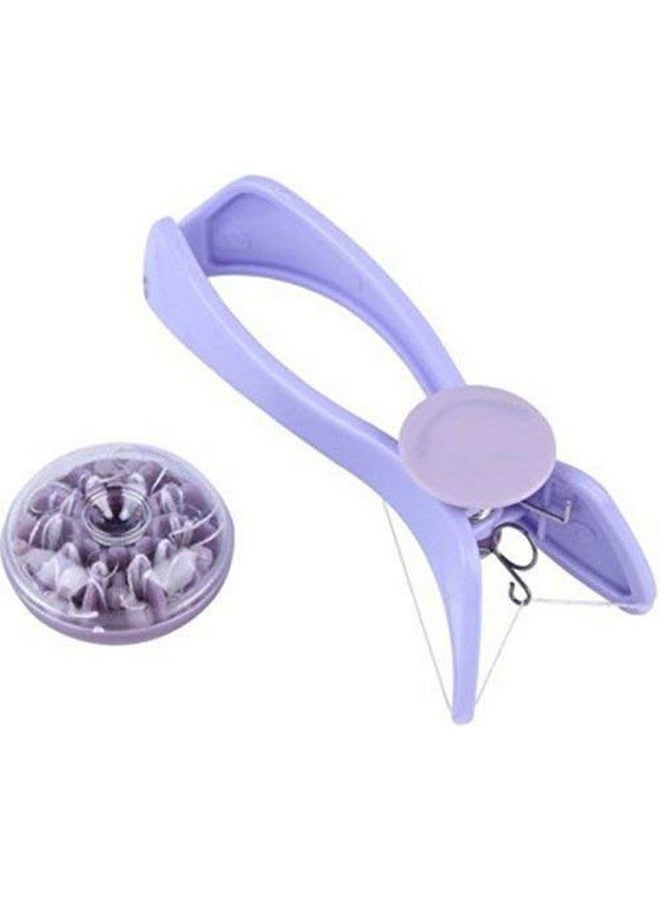JAPTI Manual face and Body Hair Threading and Removal System,Upper Lip Hair Remover Threading Tweezers for Women Girls at Home Parlour(Purple/Plastic) - Image 3