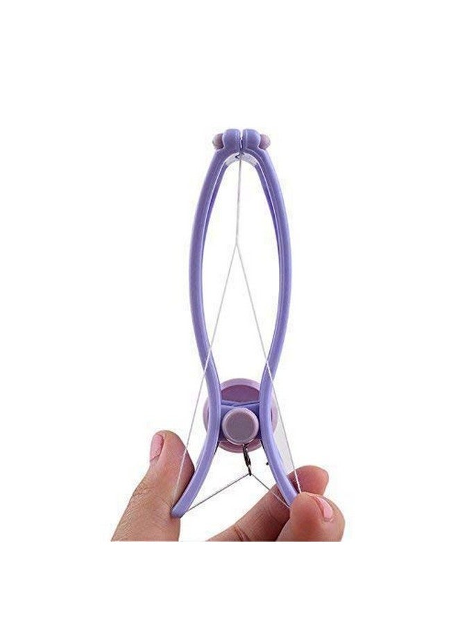 JAPTI Manual face and Body Hair Threading and Removal System,Upper Lip Hair Remover Threading Tweezers for Women Girls at Home Parlour(Purple/Plastic) - Image 2